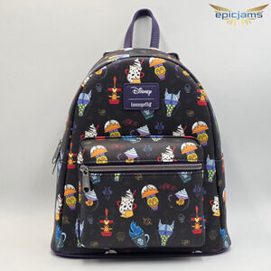 Loungefly Disney Villains Drinks Mini Backpack New